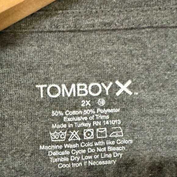 Tomboy X Blooming Through Chaos Gray Long Sleeve Graphic T-shirt Women’s 2X - Picture 4 of 5